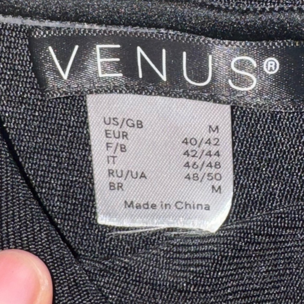 VENUS Black with Gold Studded Long Sleeve Dress - Picture 6 of 6